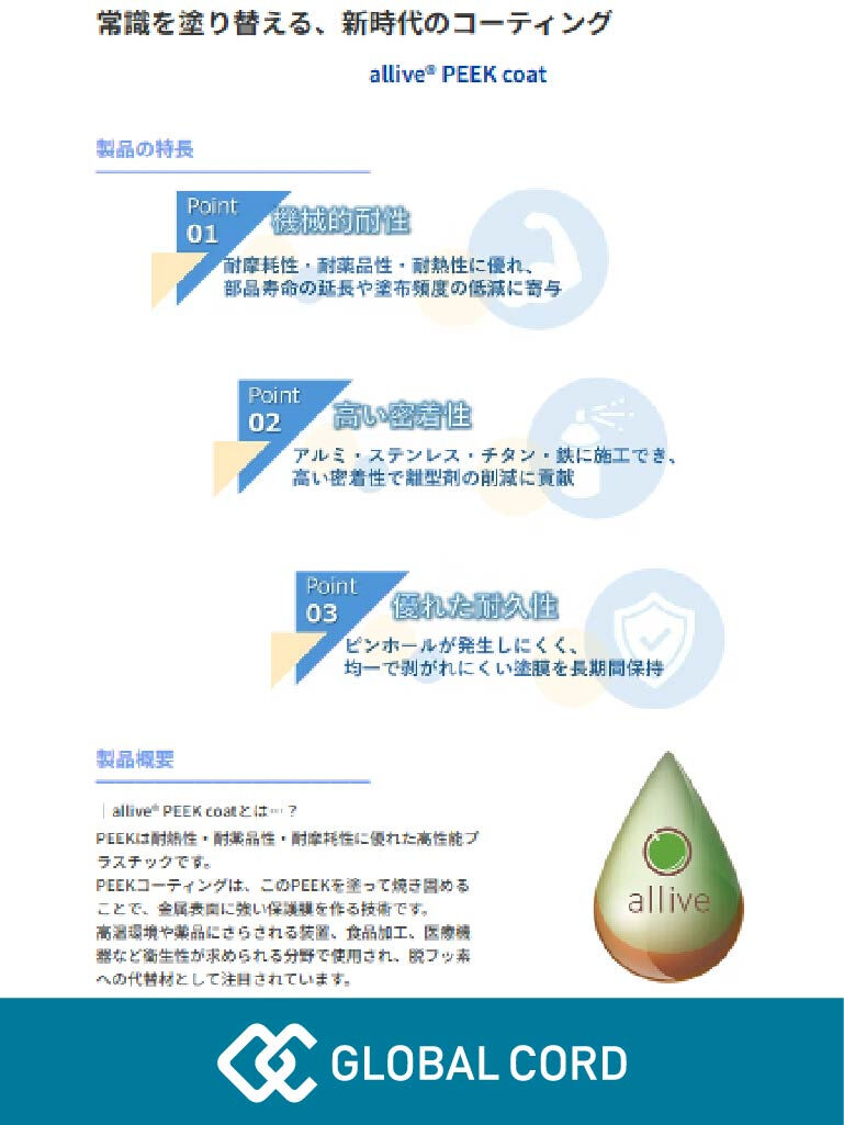 allive® PEEK coatが紹介されました。